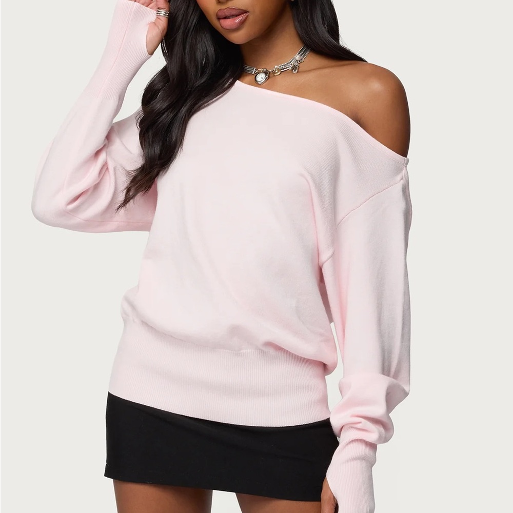 edikted off the shoulder sweater
